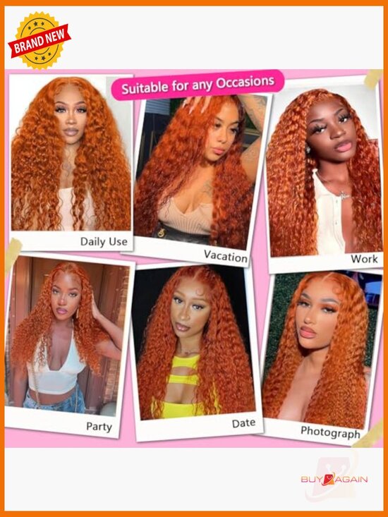 26 Inch Deep Wave Lace Front Wig Human Hair 13x4 HD Lace Glueless Curly Wig